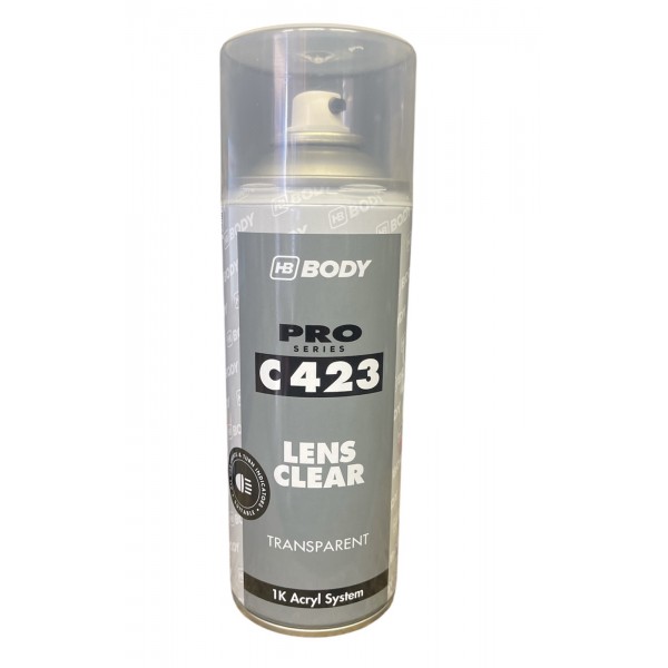 Аерозольна фарба LENS CLEAR д/відновлення фар прозора 0,4л. BODY