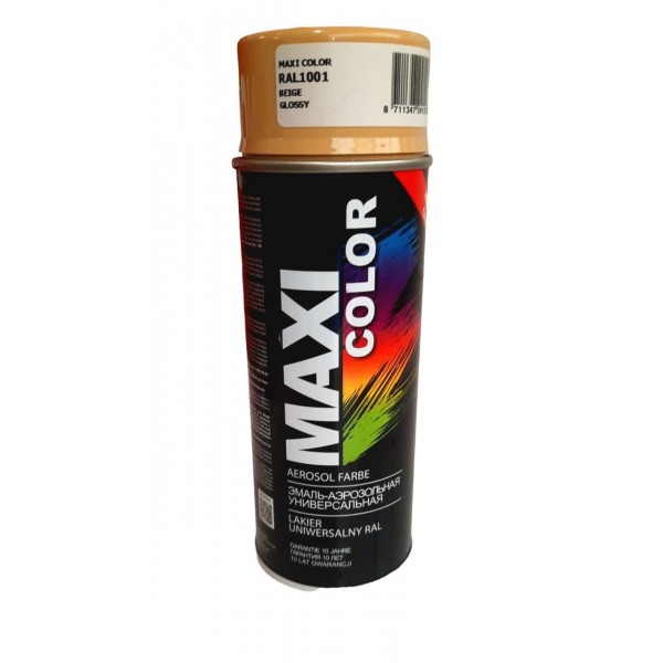 Краска аерозольная универсальная декоративная MAXI COLOR RAL 1001 бежевая 400 мл