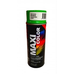 Краска аерозольная универсальная декоративная MAXI COLOR RAL 6018 желто-зеленая    400 мл