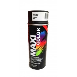 Краска аерозольная универсальная декоративная MAXI COLOR RAL 9005М ЧЕРНАЯ мат.  400 мл
