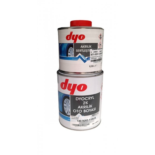 DYO акрилова  автофарба 2К  TOYOTA ЧОРНА 1л+0.5