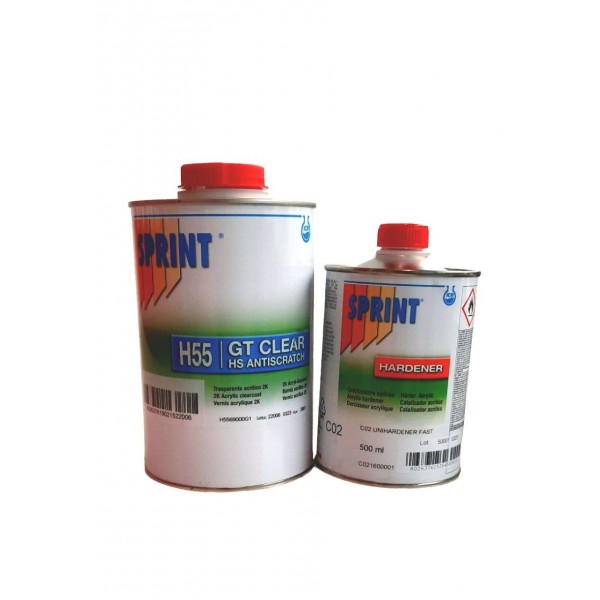 Лак акриловый Sprint  HS anti-scratch GT H55 1л + затверджувач 0.5л