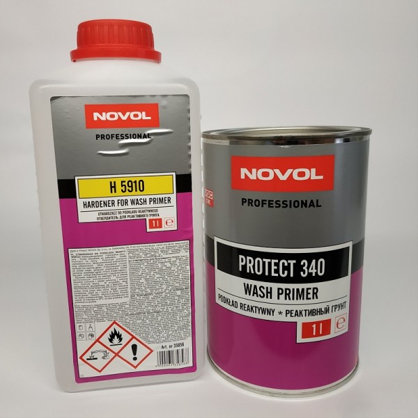 NOVOL PROTECT 340 Реактивный кислотный грунт WASHPRIMER комплект 1,0 л + 1,0 л отвердителя