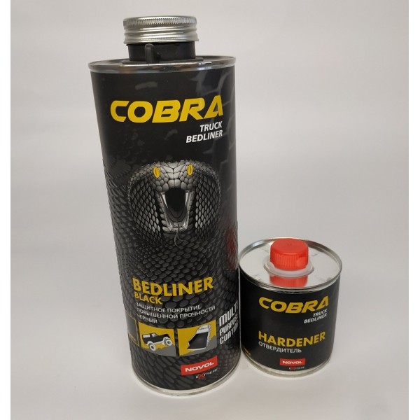 NOVOL COBRA BEDLINER BLACK Захисне покриття чорний 600 ml + затверджувач